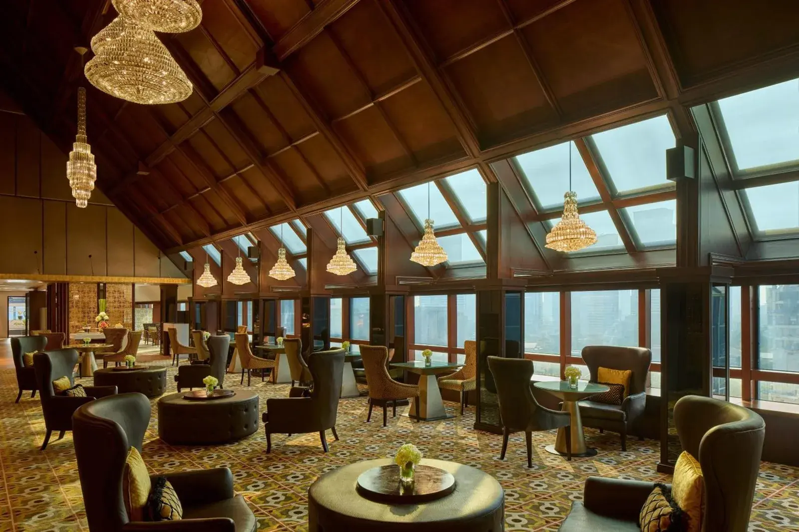 Gran Meliá Jakarta hotel lounge with panoramic windows