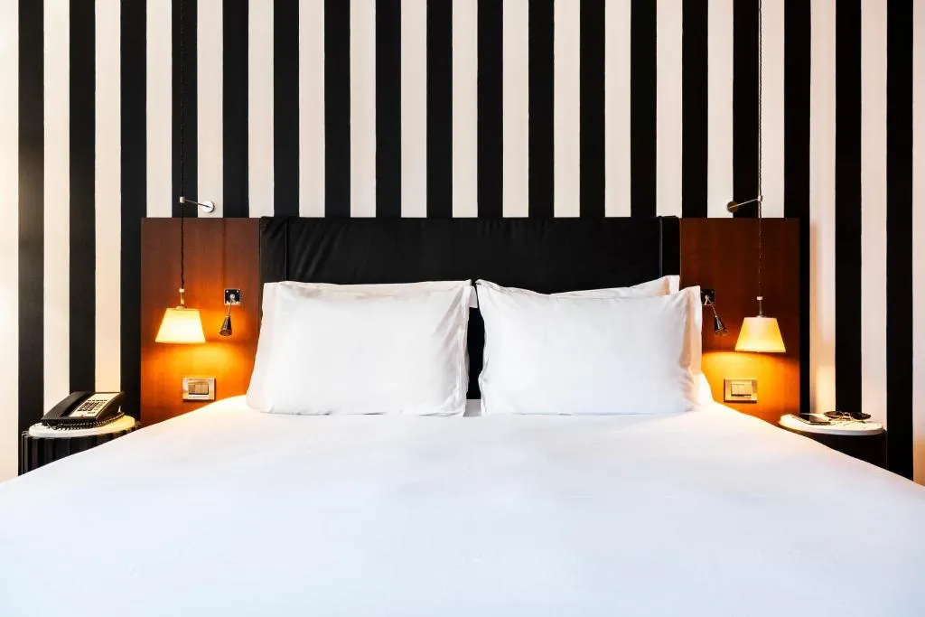 Close-up of bed at Grand Hôtel Champs-Elysées in Paris
