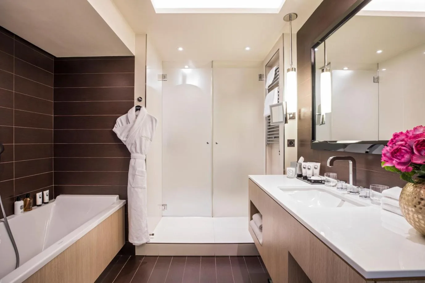Luxurious bathroom at Grand Hôtel Du Palais Royal in Paris
