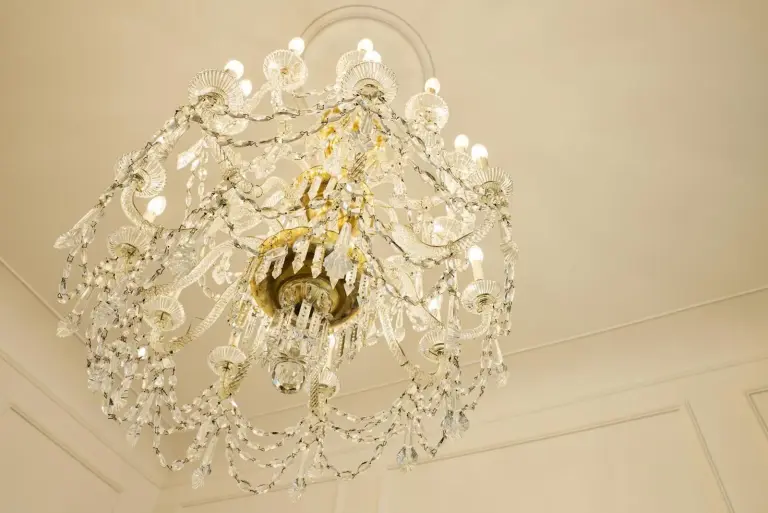 Chandelier at Grand Hotel Duchi d'Aosta in Trieste