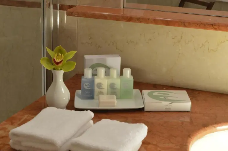 Bath amenities at Grand Hotel Vesuvio in Naples