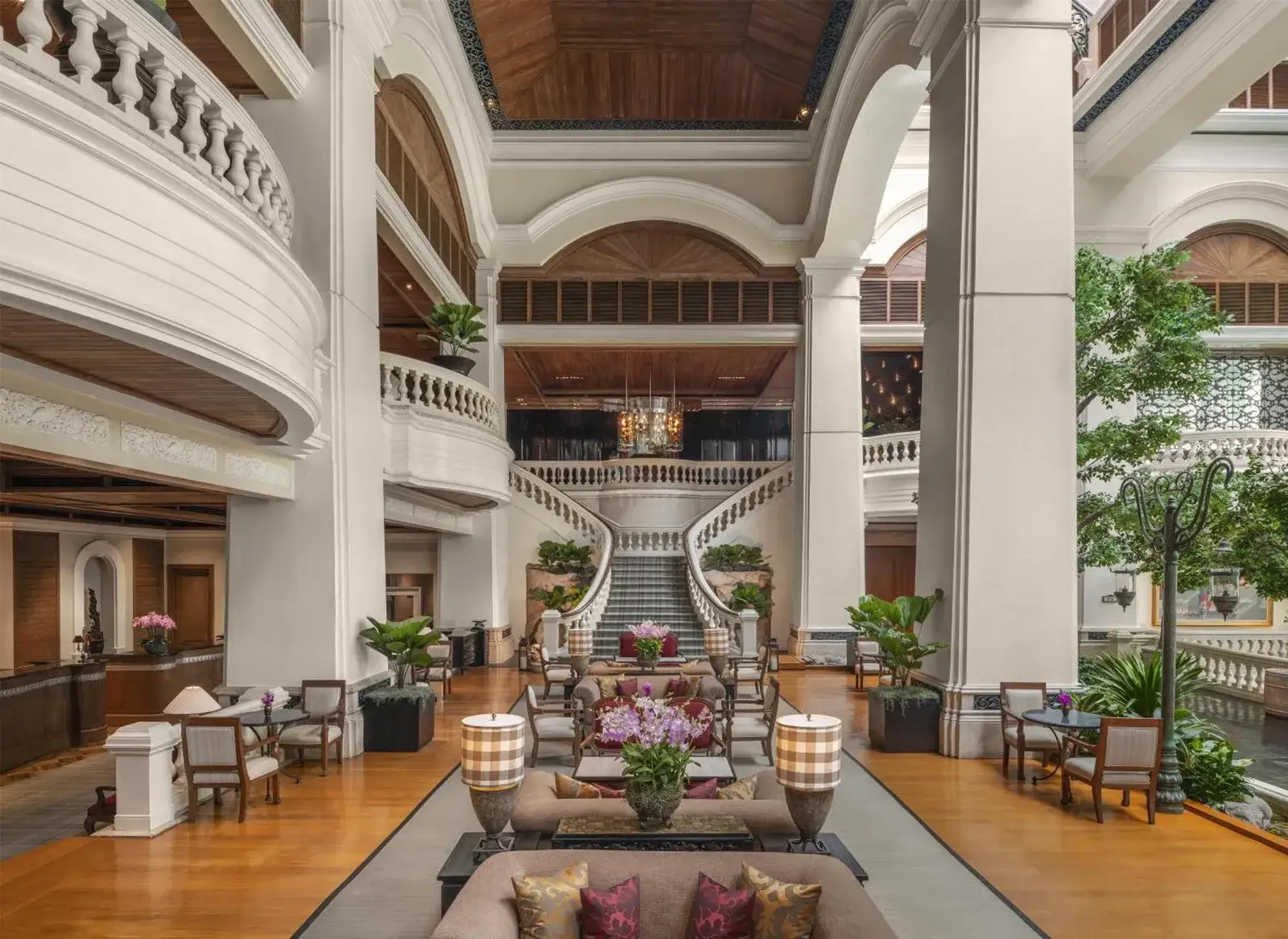 Grand Hyatt Erawan Bangkok lobby with elegant decor