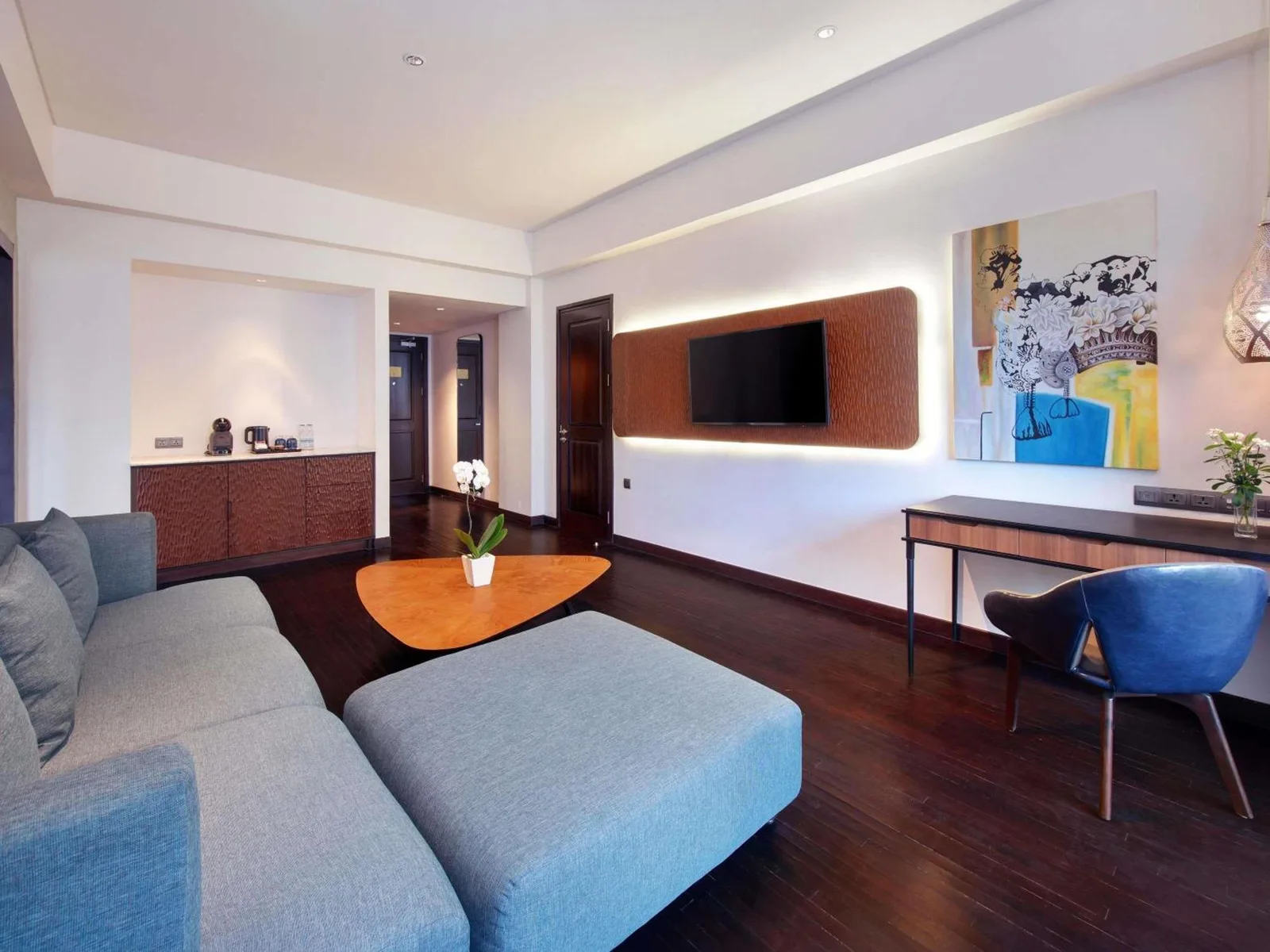 Stylish living space with art at Grand Mercure Bali Seminyak