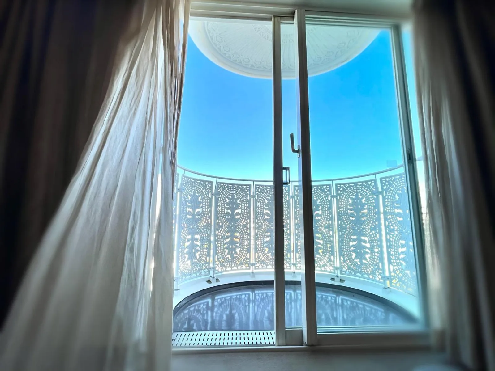 Beautiful balcony view from Grand Prince Hotel Shin Takanawa in Tokyo