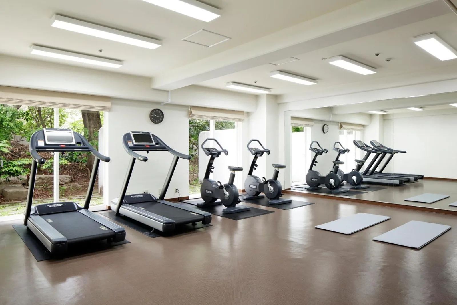 Well-equipped gym at Grand Prince Hotel Shin Takanawa in Tokyo