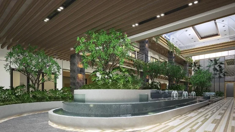 Elemento de agua interior en Grand Swiss-Belhotel Harbour Bay Batam