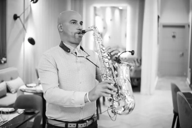 Saxophonspieler im Gray Boutique Hotel Casablanca