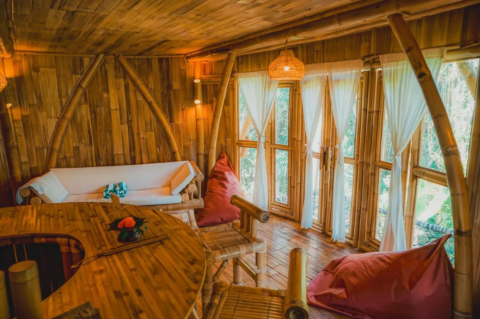Espace lounge au Green Lander Ubud