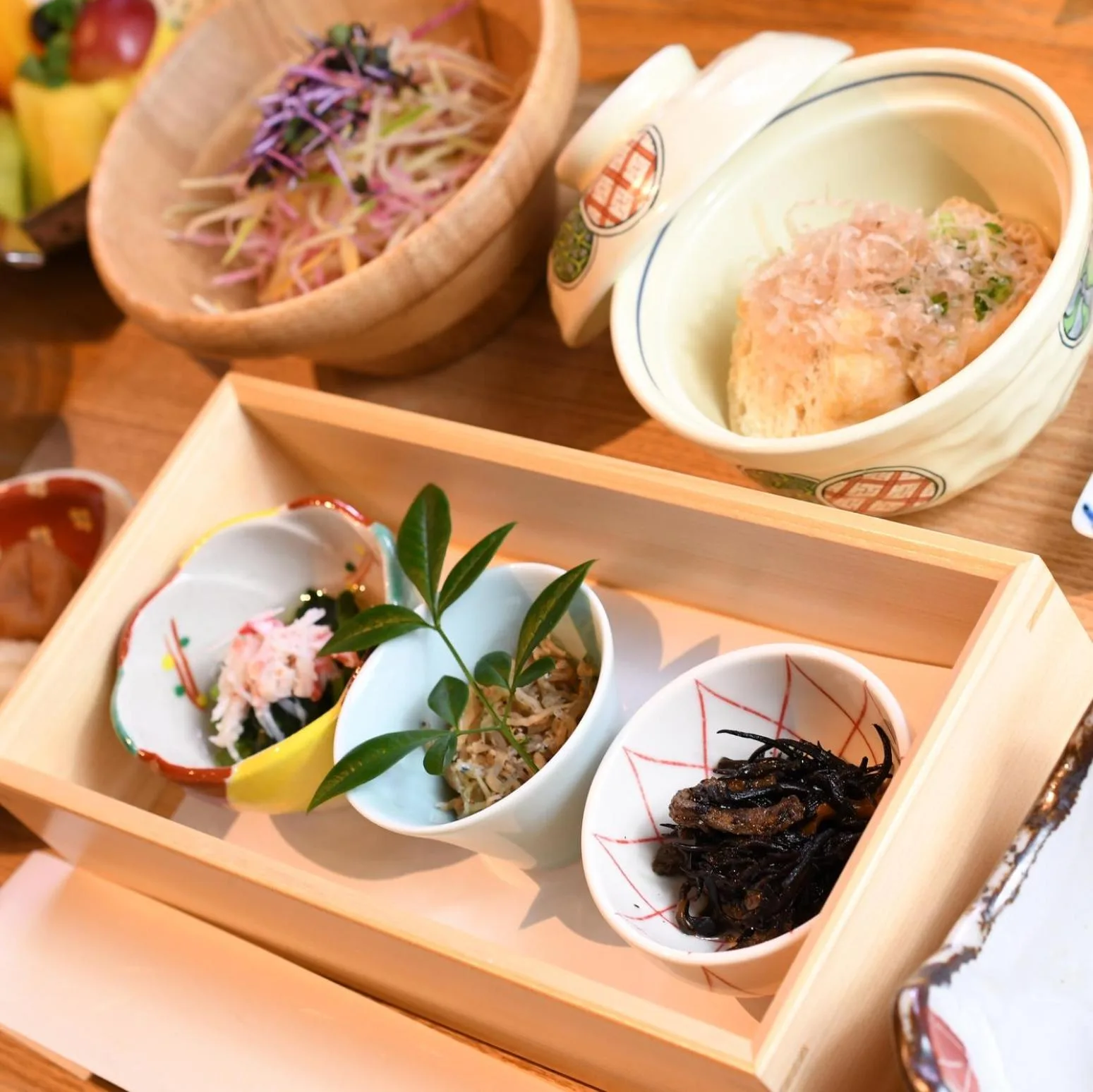 Traditional Japanese cuisine served at Hakone Gora Byakudan