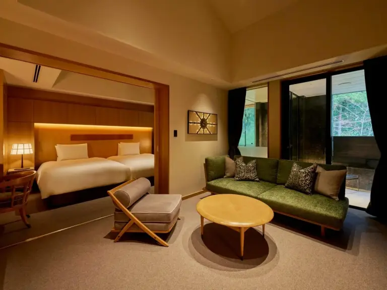 Elegant suite view at Hakone Suishoen