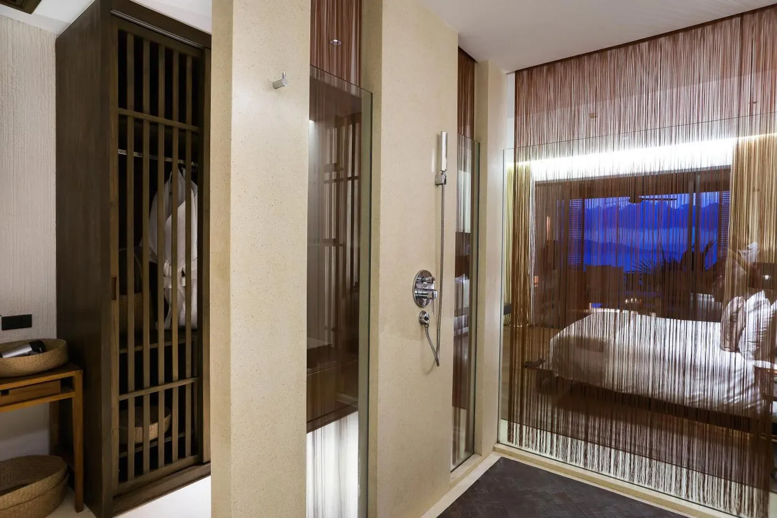 Modern shower area at Hansar Samui Resort & Spa - SHA Extra Plus in Koh Samui