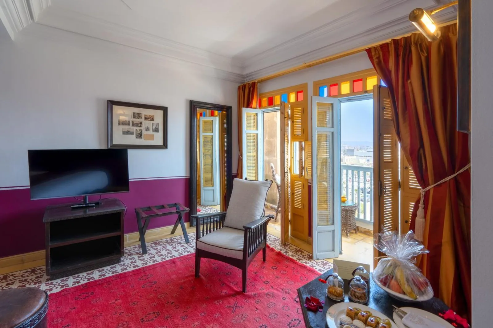 Acogedora zona de estar en Heure Bleue Palais - Relais & Châteaux en Essaouira