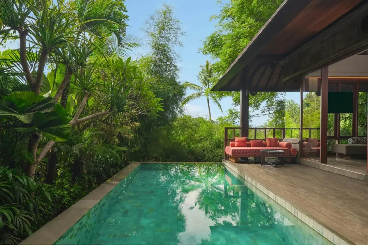 Erfrischend einladender privater Pool im Hiliwatu, Bali Ubud