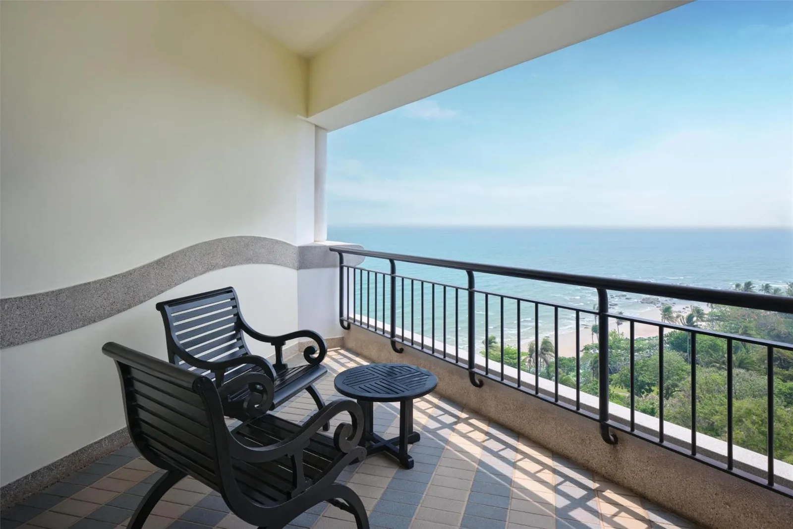 Private balcony overlooking the ocean at Hilton Hua Hin Resort & Spa