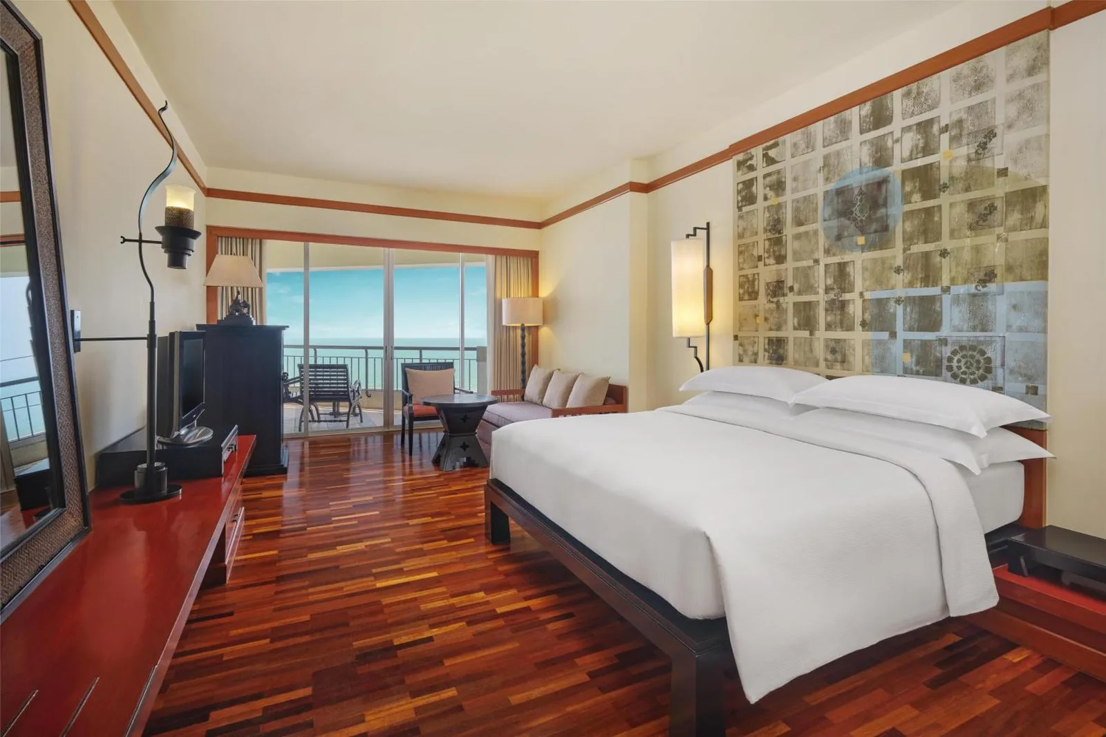 Suite room at Hilton Hua Hin Resort & Spa with ocean view