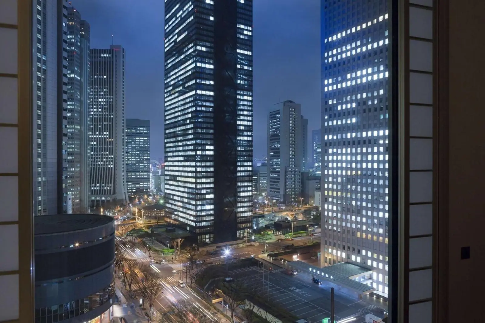Stadt Nachtansicht vom Hilton Tokyo Hotel