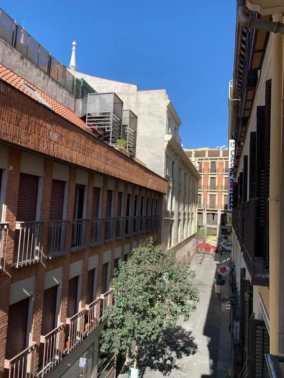 Street view from Hostal Internacional in Madrid