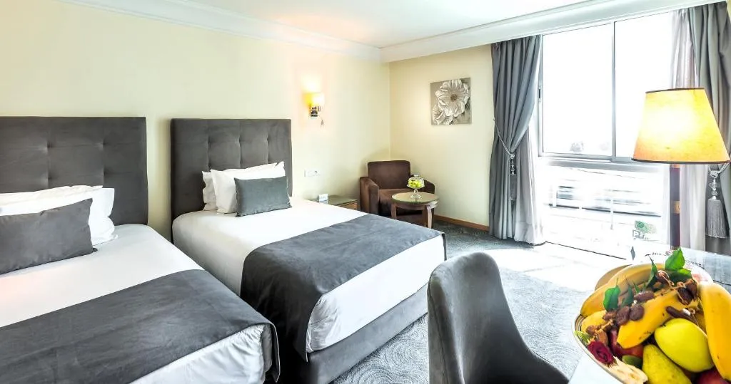 Twin room setup at Hotel Borj Rabat
