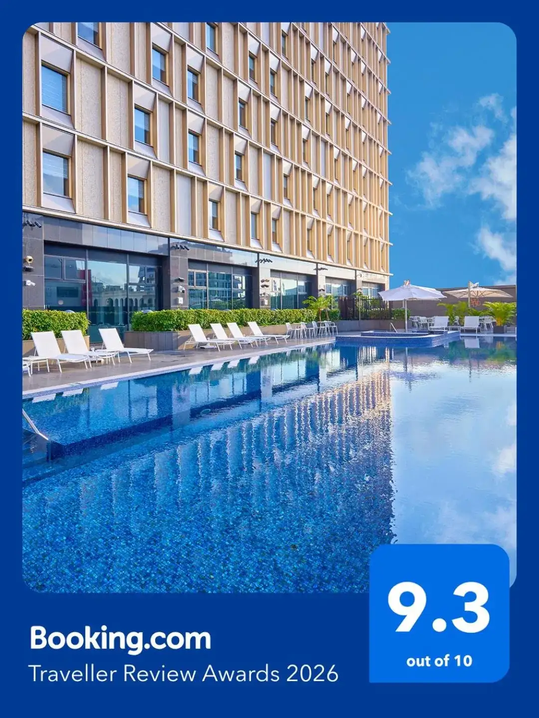 Exterior pool view of Hotel Collective in Naha