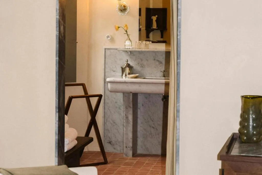 Elegant bathroom at Hôtel du Couvent, a Luxury Collection Hotel in Nice
