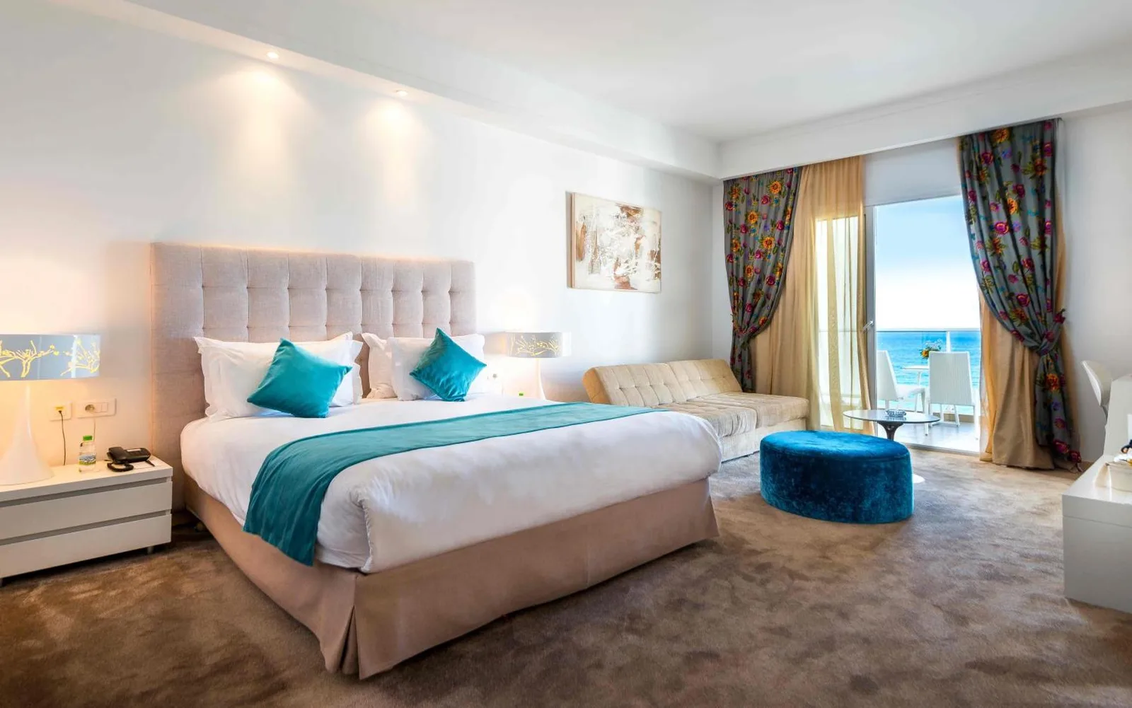 Habitación con vistas al océano en Hotel Farah Tanger