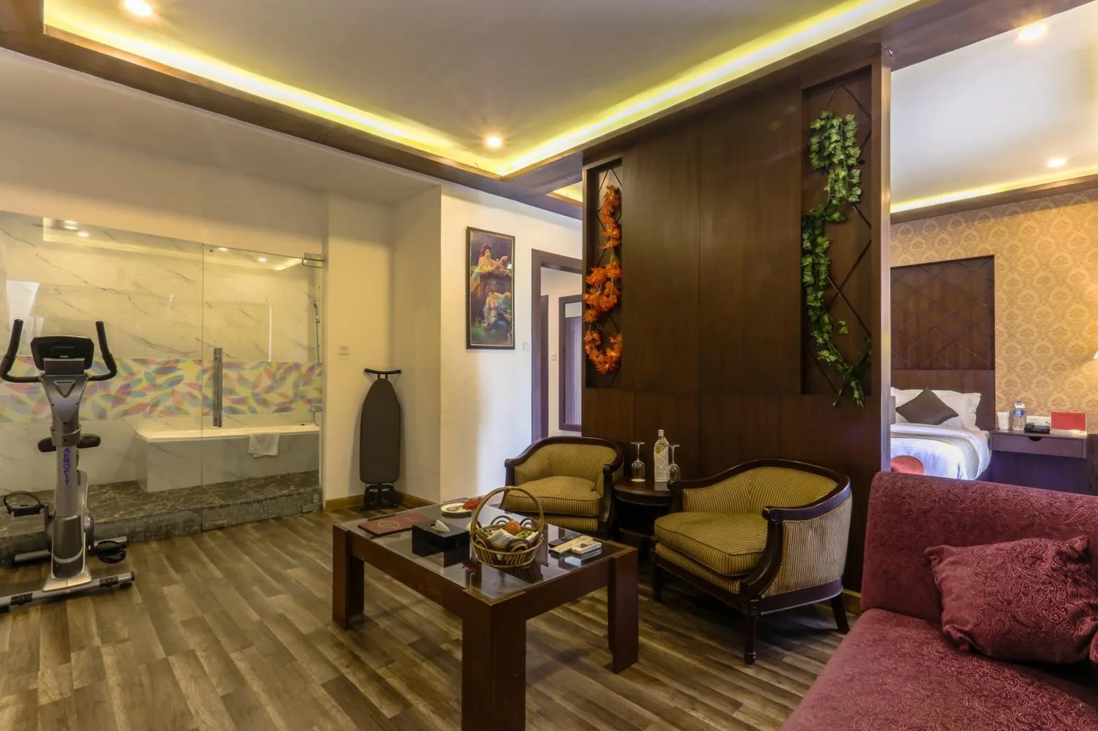 Coin salon dans la suite de Hotel Ichchha