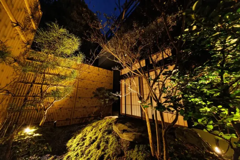 Nara Kasuga Deer Hotel illuminated Japanese garden