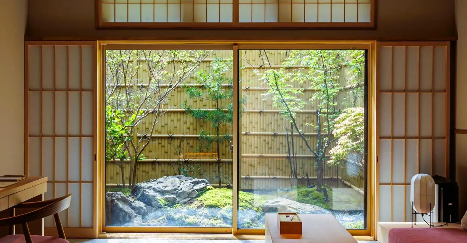 Nara Kasuga Deer Hotel room view of a Japanese garden