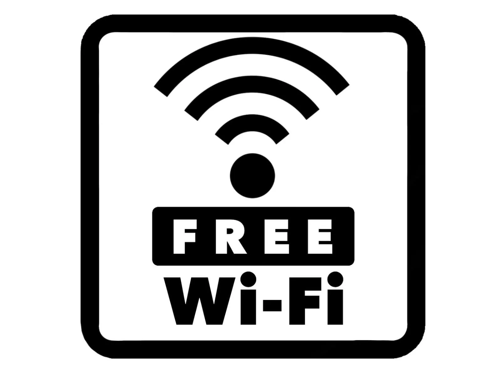Free Wi-Fi sign for Hotel Kaguya in Himeji showing guest internet access.