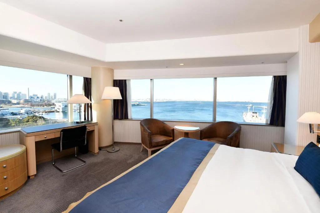 Habitación de lujo con vista al océano en Hotel New Grand, Yokohama