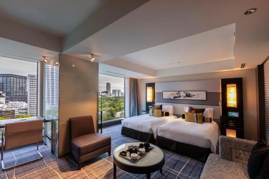 Chambre double élégante à l'Hôtel New Otani Tokyo Executive House Zen