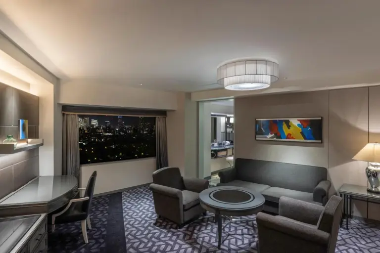 Suite Living Area at Hotel New Otani Tokyo Garden Tower