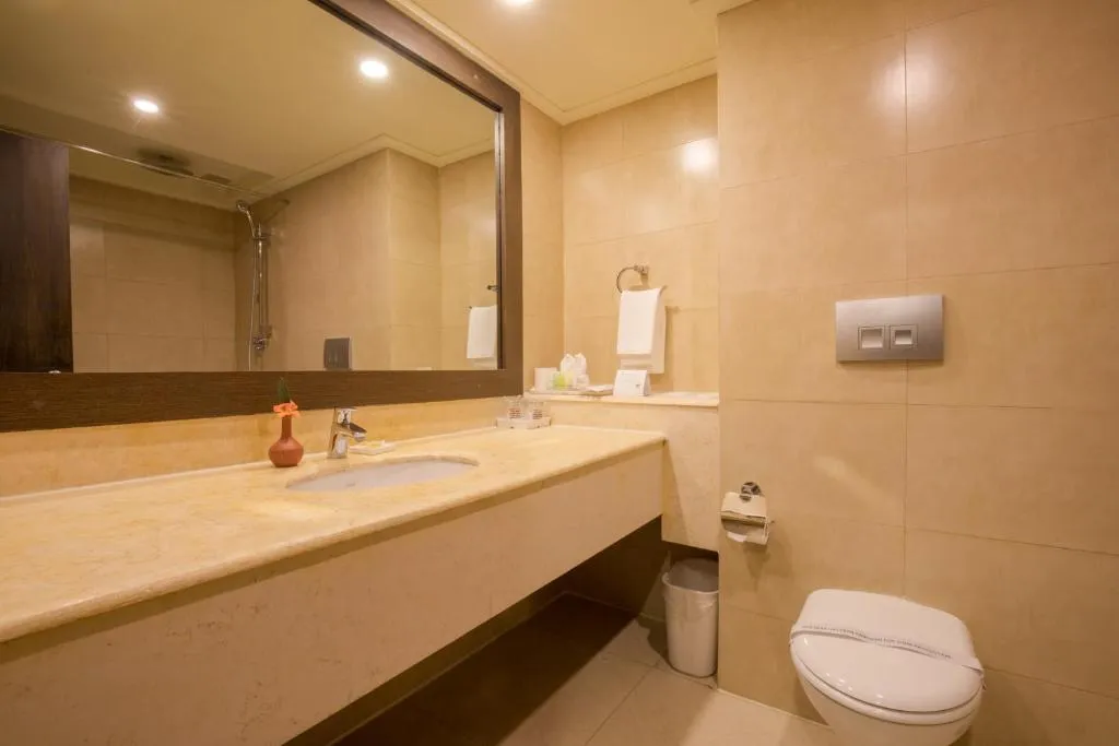 Modern bathroom at Hotel Pokhara Grande