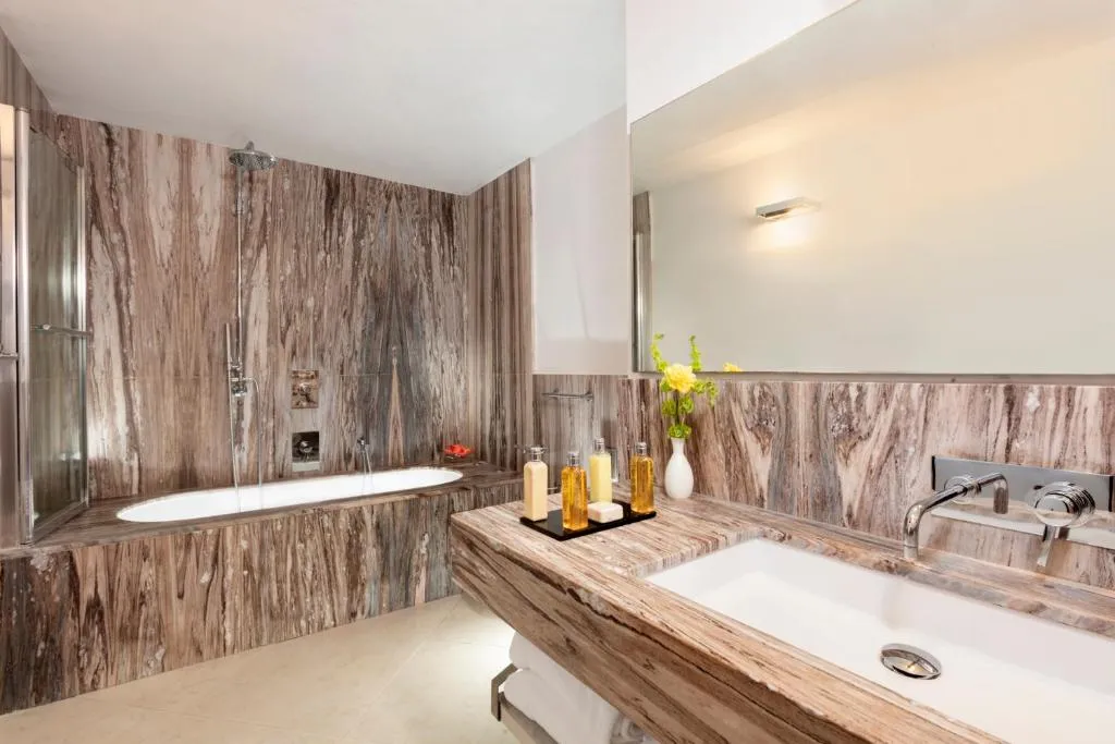 Elegant bathroom at Hotel Punta Tragara in Capri