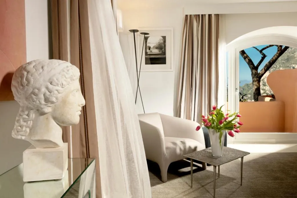 Living area at Hotel Punta Tragara in Capri