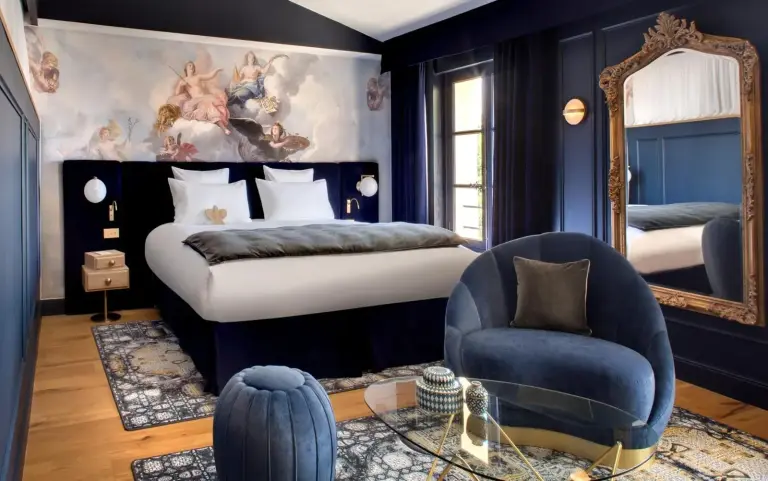 Chic guest room at Hôtel Richer De Belleval in Montpellier