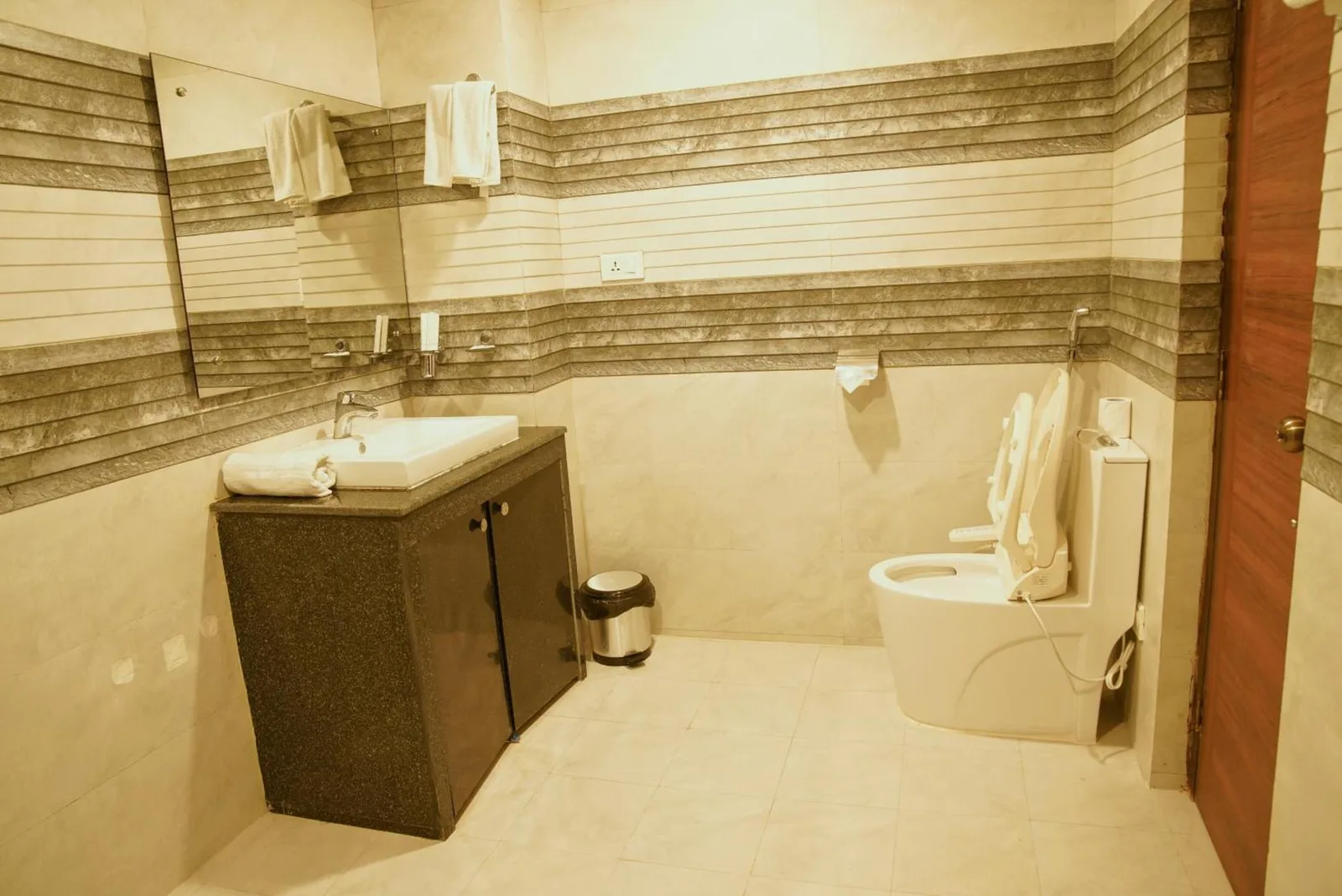 Hotel Shaara Pokhara executive suite with seating area and king bed