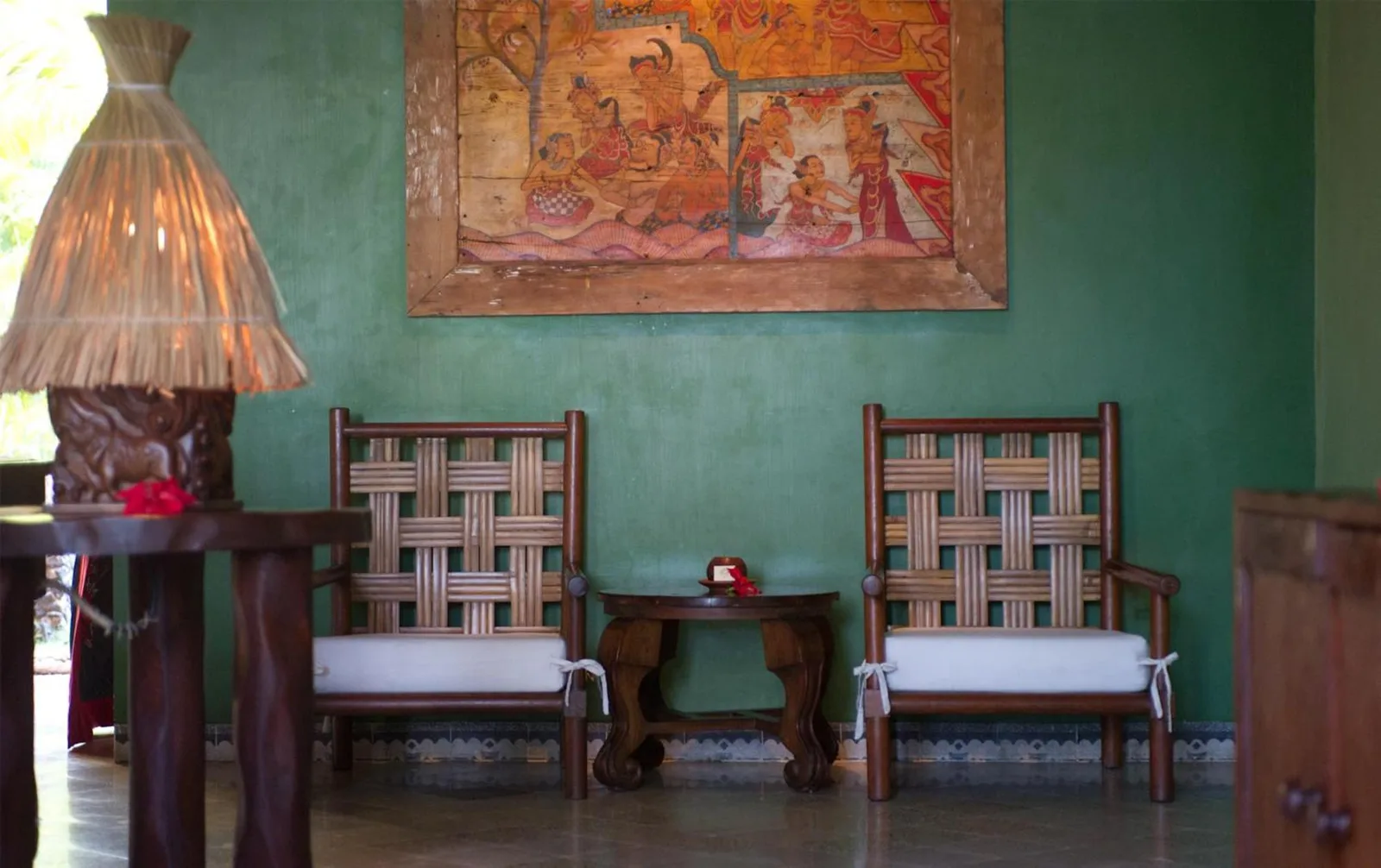 Cozy seating area at Hotel Tugu Lombok
