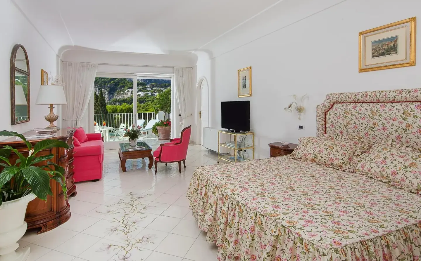 Suite floral en Hotel Villa Brunella, Capri