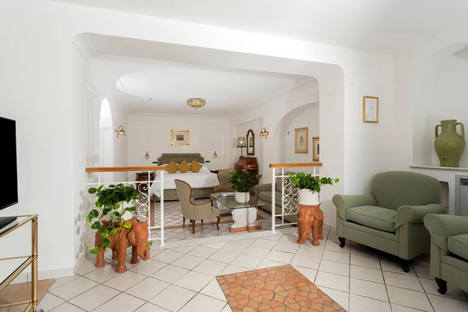 Acogedora zona de estar en Hotel Villa Brunella, Capri