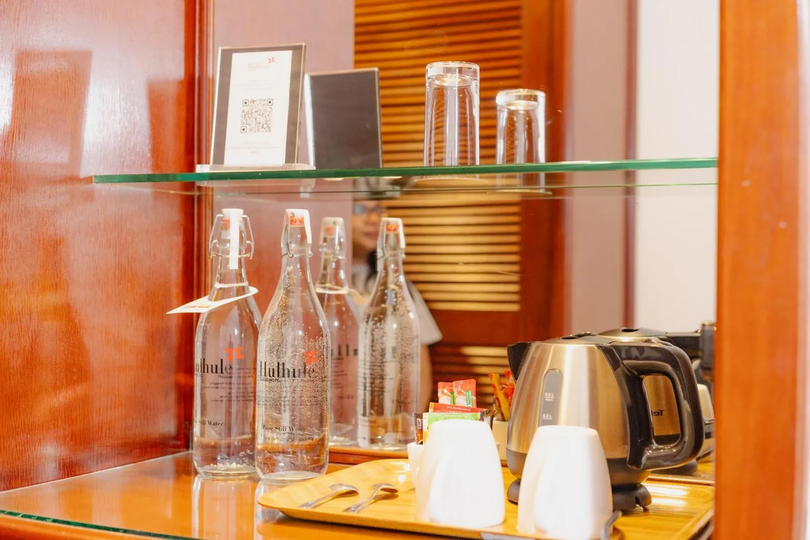 Hulhule Island Hotel beverage amenities including kettle