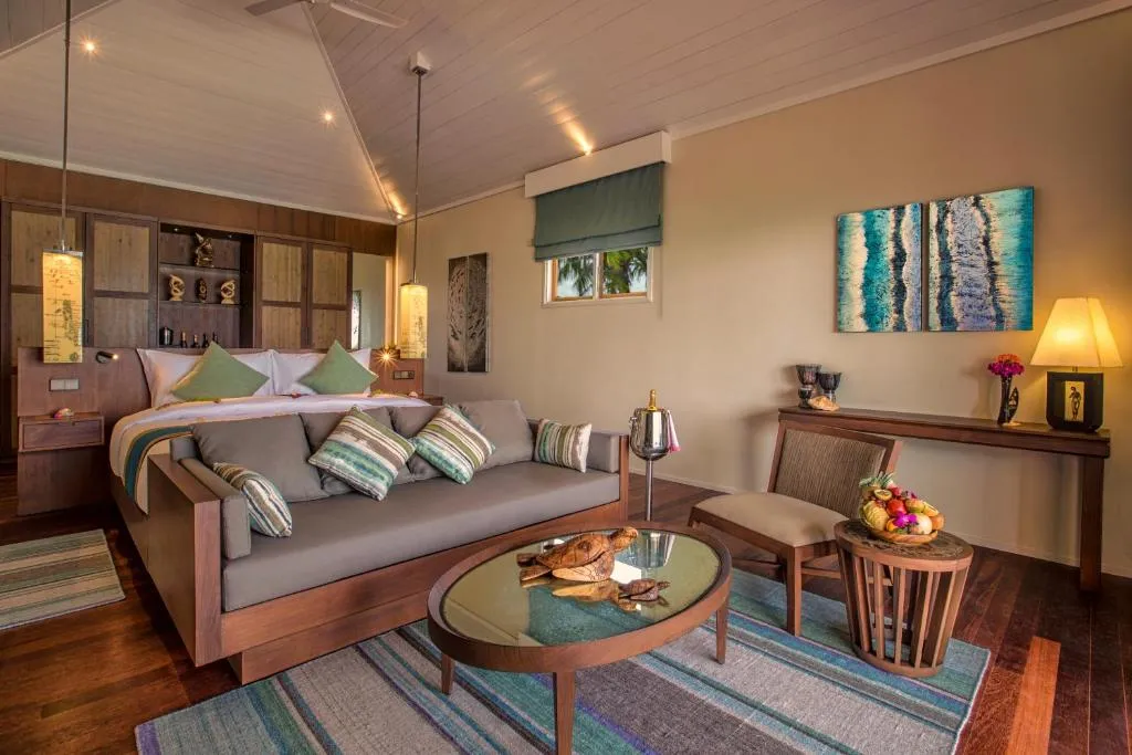 Intérieur d'une suite au Hurawalhi Island Resort