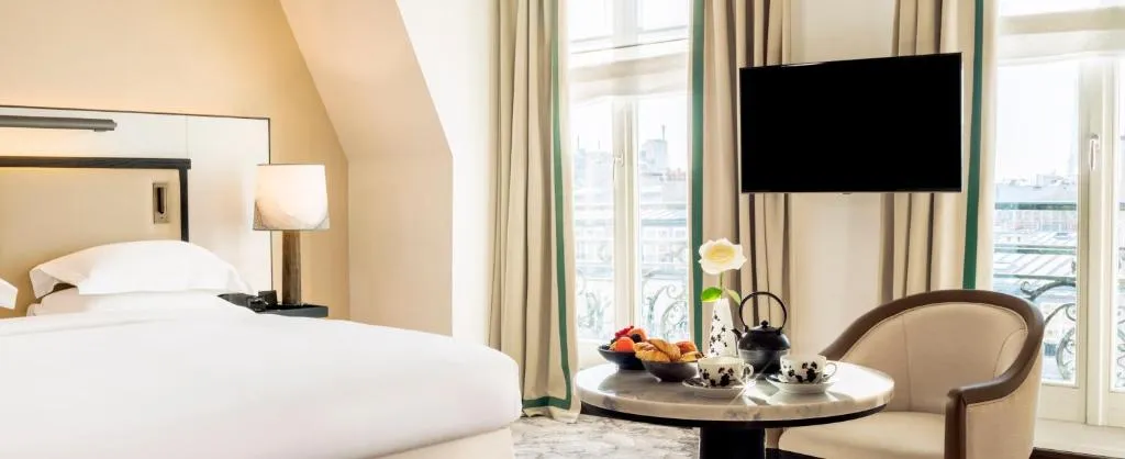Luxurious room view at Hyatt Paris Madeleine with amenities