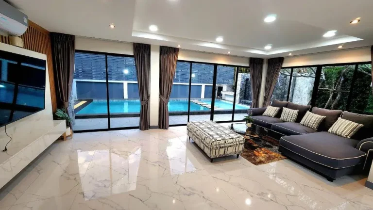 I Am Pool Villa Pattaya living room interior