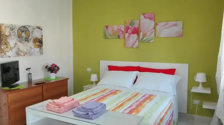 Stylish bedroom at Il Tulipano in Matera