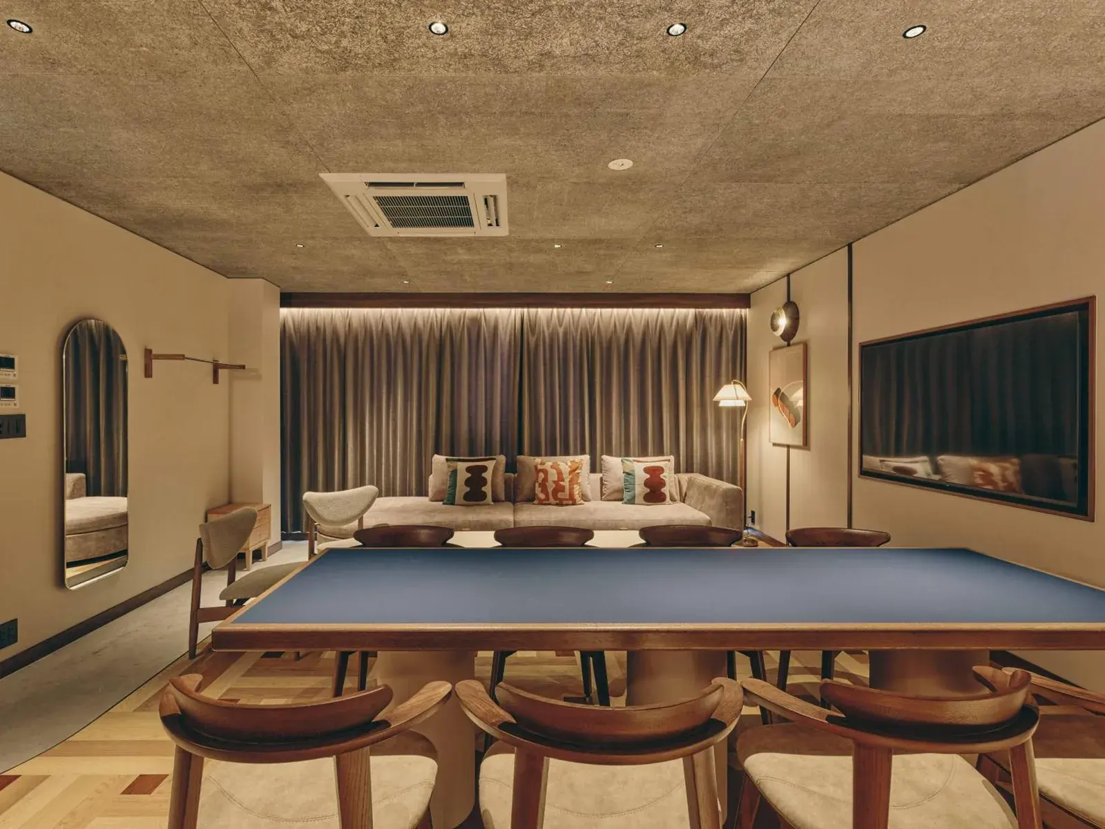 Stylish lounge in the Family Suite at illi Nuto Shinjuku, Tokyo