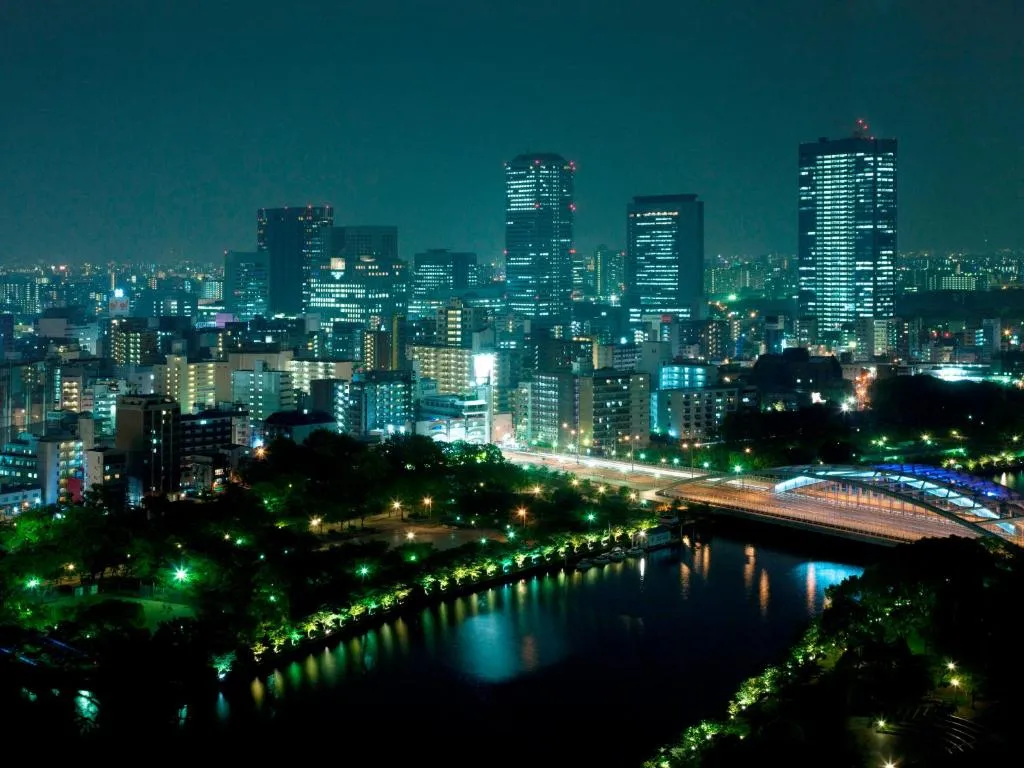 Night view of Osaka from Imperial Hotel Osaka