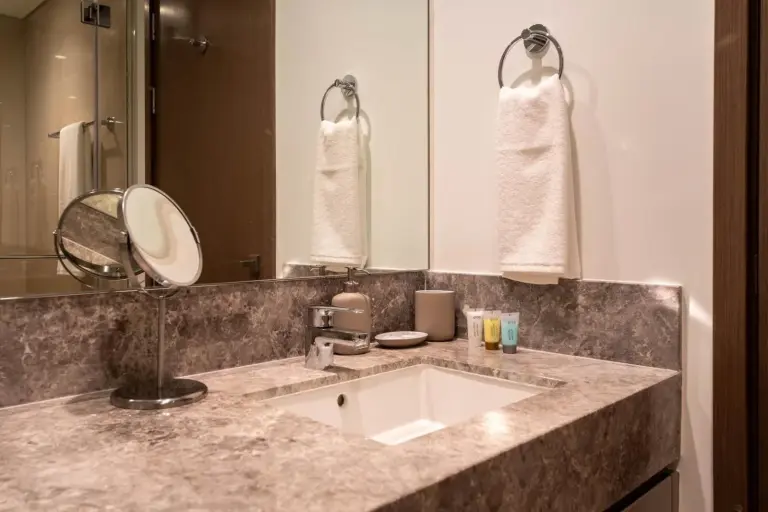 INA Homes bathroom with elegant fixtures