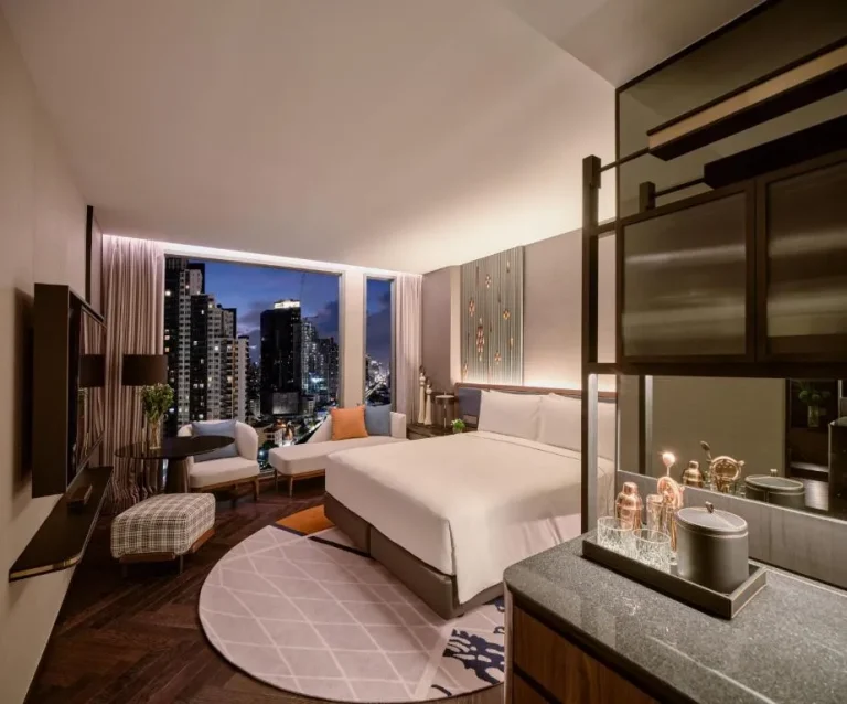Stylish room with evening city view in InterContinental Bangkok Sukhumvit, IHG in Bangkok