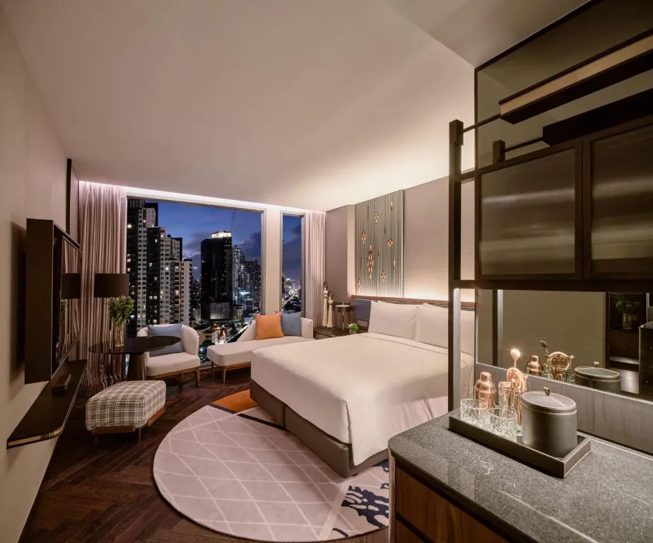 Stylish room with evening city view in InterContinental Bangkok Sukhumvit, IHG in Bangkok